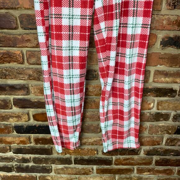ED Ellen DeGeneres Red Plaid Fleece Sleepwear Pajama Pants Women's Size Medium - Picture 3 of 6